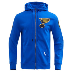 NHL Blue St. Louis Blues Pro Standard Classic Chenille Full-Zip Hoodie Jacket