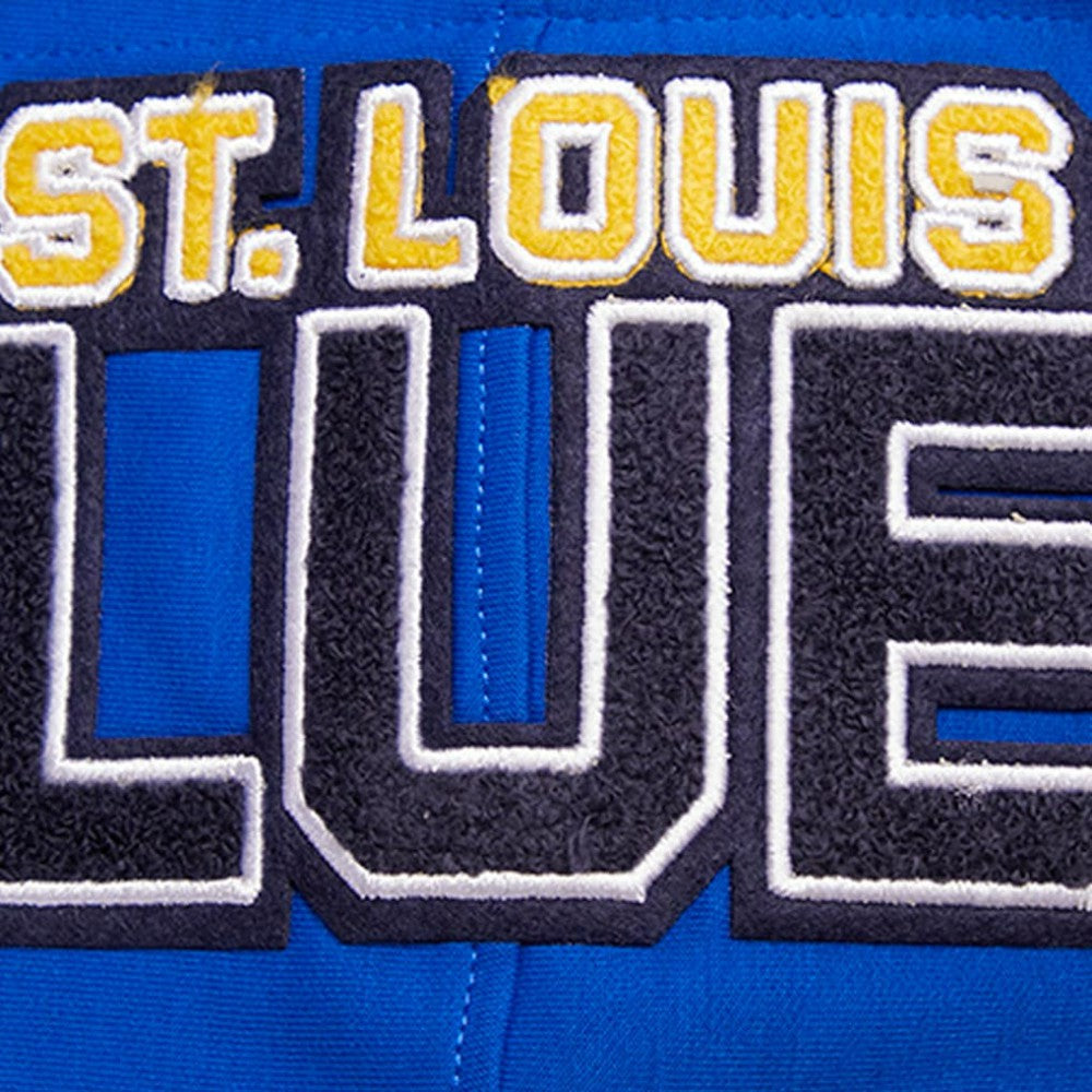 NHL Blue St. Louis Blues Pro Standard Classic Chenille Full-Zip Hoodie Jacket