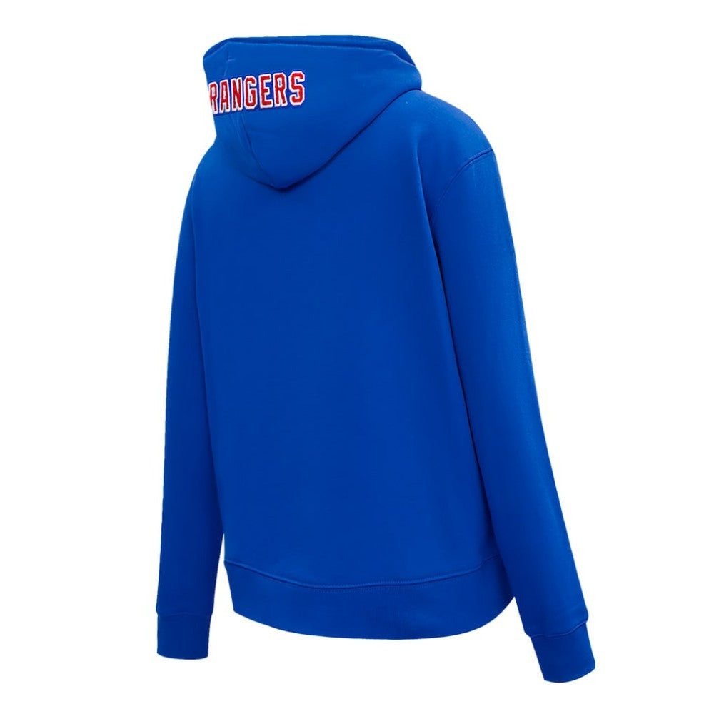 NHL Blue New York Rangers Pro Standard Women's Classic Chenille Pullover Hoodie