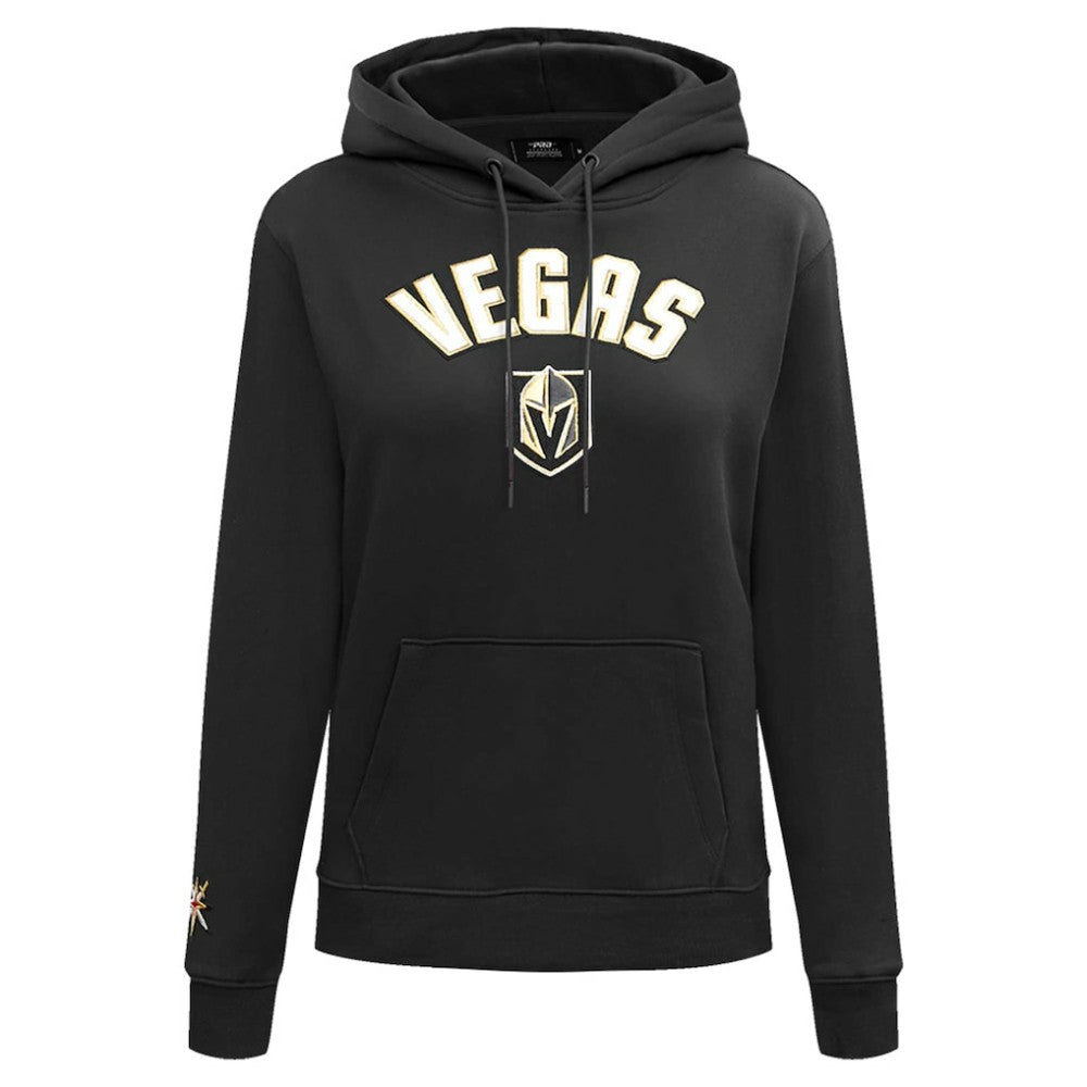 NHL Black Vegas Golden Knights Pro Standard Women's Classic Chenille Pullover Hoodie