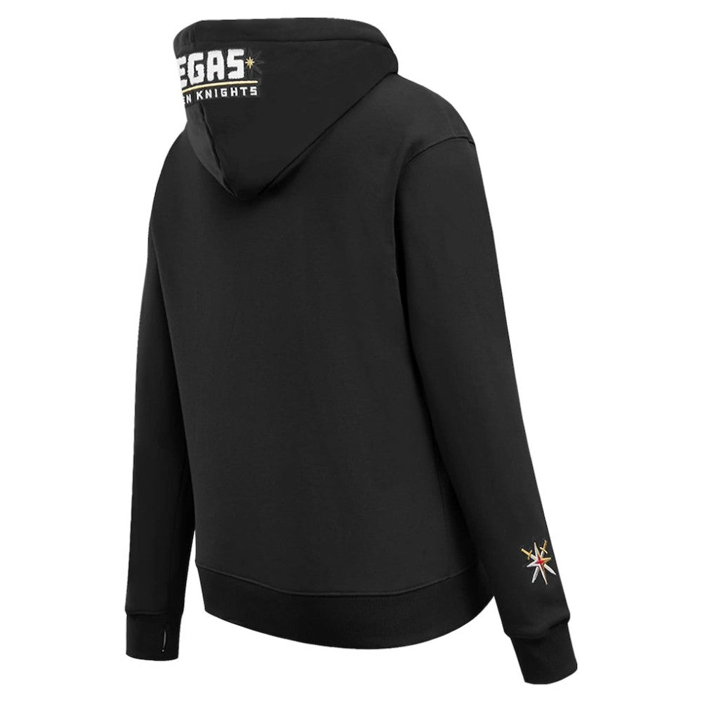 NHL Black Vegas Golden Knights Pro Standard Women's Classic Chenille Pullover Hoodie