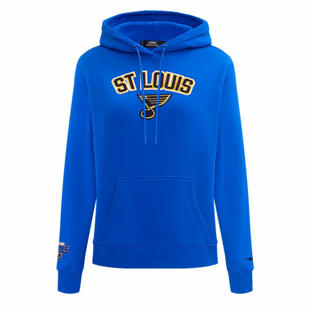 NHL Blue St. Louis Blues Pro Standard Women's Classic Chenille Pullover Hoodie