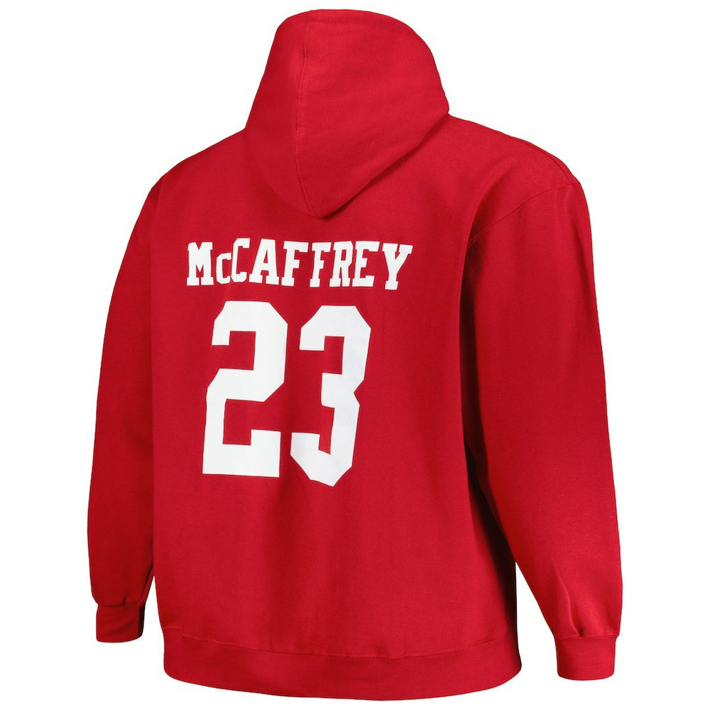 Christian McCaffrey  Big & Tall Fleece Name & Number Pullover Hoodie - San Francisco 49ers