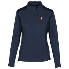 MLB Minnesota Twins Levelwear Women's Daybreak Insignia Core Quarter-Zip Pullover Top