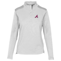 MLB Atlanta Braves Levelwear Women's Daybreak Insignia 2.0 Quarter-Zip Pullover Top