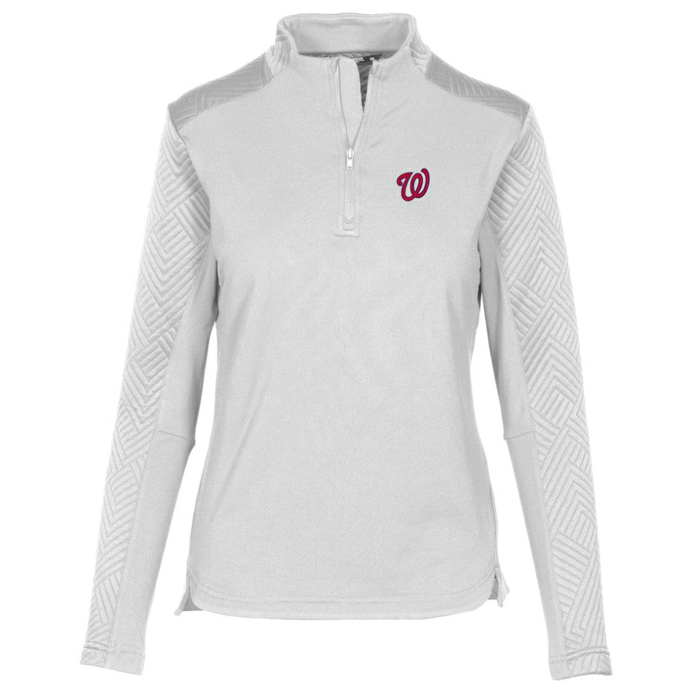 MLB Washington Nationals Levelwear Women's Daybreak Insignia 2.0 Quarter-Zip Pullover Top