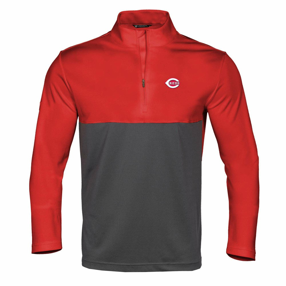 MLB Cincinnati Reds Levelwear Pursue Insignia 2.0 Quarter-Zip Pullover Top