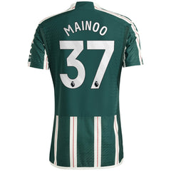 Kobbie Mainoo Manchester United 2023/24 Away Player Jersey - Adidas Green
