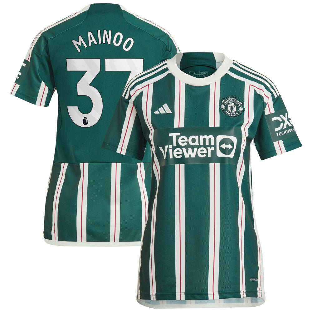 Kobbie Mainoo Manchester United Women's 2023/24 Away Replica Player Jersey - Adidas Green