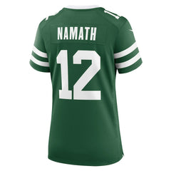 Joe Namath  Women's Retired Player Game Jersey - New York Jets