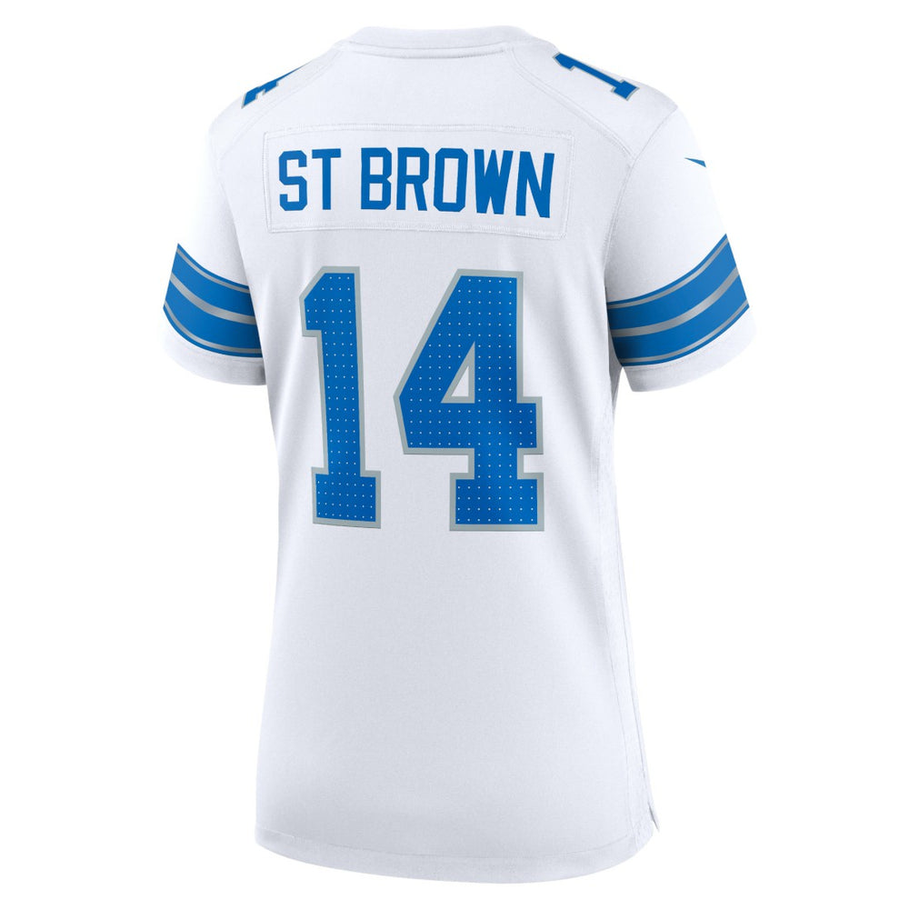 Amon-Ra St. Brown  Women's White Game Jersey - Detroit Lions