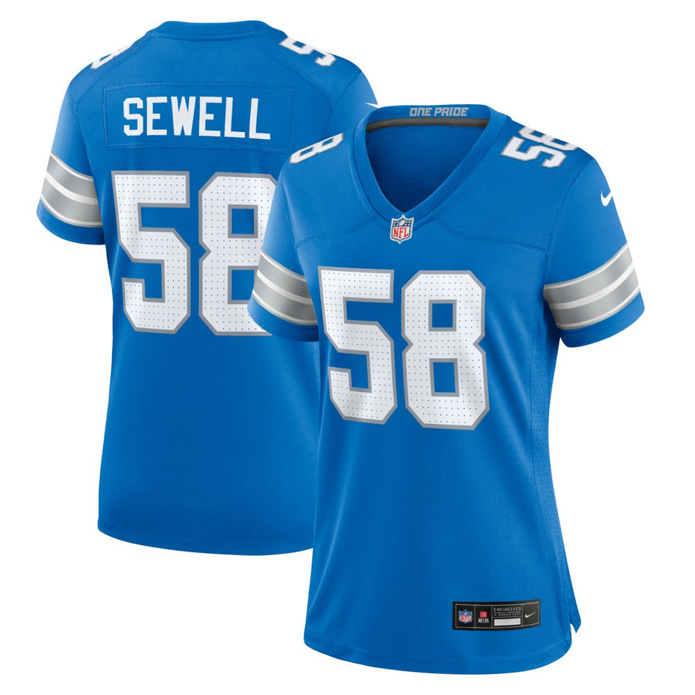 Penei Sewell  Women's Game Jersey - Detroit Lions
