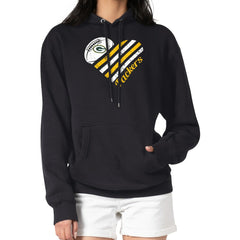 G-III 4Her by Carl Banks Women's Heart Graphic Fleece Pullover Hoodie - Green Bay Packers