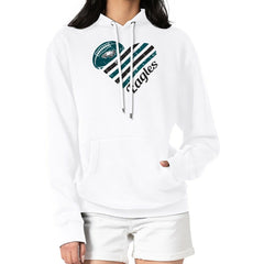 G-III 4Her by Carl Banks Women's Heart Graphic Fleece Pullover Hoodie - Philadelphia Eagles