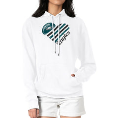 G-III 4Her by Carl Banks Women's Heart Graphic Fleece Pullover Hoodie - Philadelphia Eagles