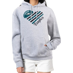 G-III 4Her by Carl Banks Women's Heart Graphic Fleece Pullover Hoodie - Philadelphia Eagles