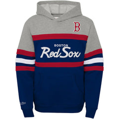 MLB Boston Red Sox Mitchell & Ness Youth Cooperstown Collection Head Coach Pullover Hoodie