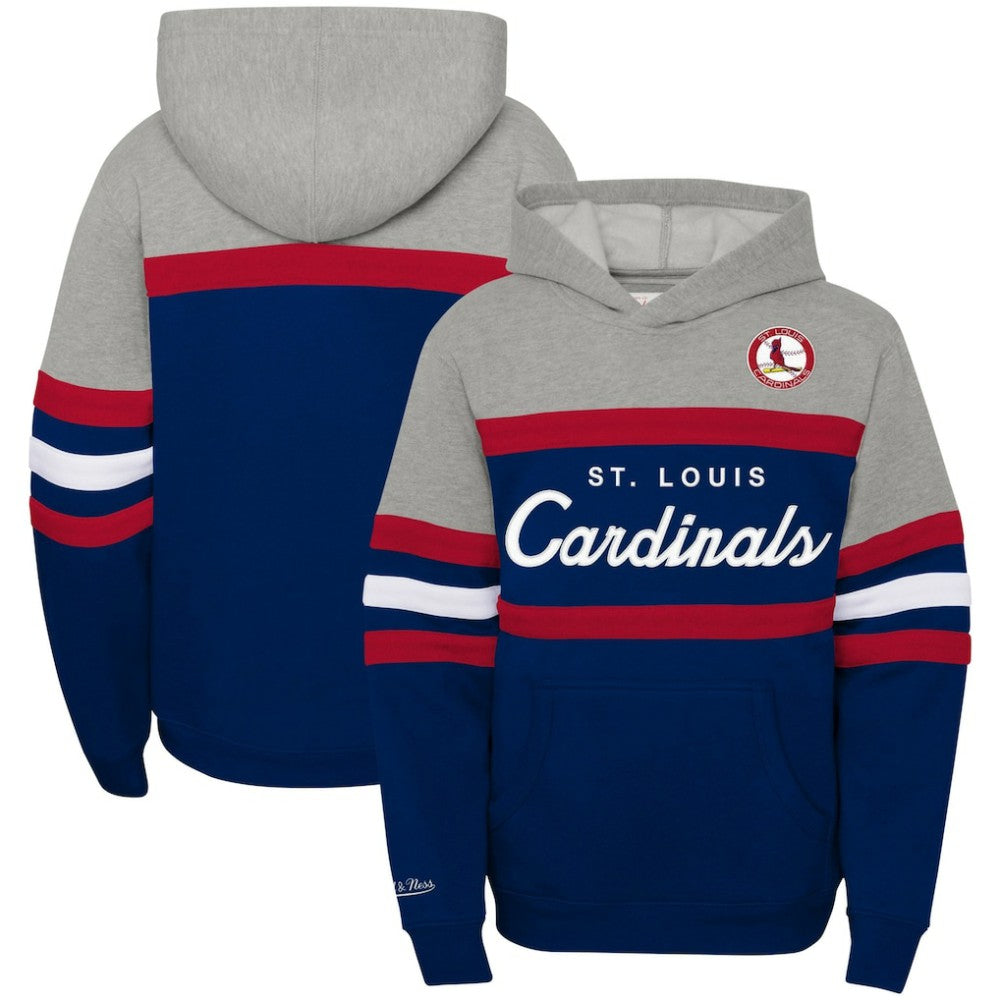 MLB St. Louis Cardinals Mitchell & Ness Youth Cooperstown Collection Head Coach Pullover Hoodie