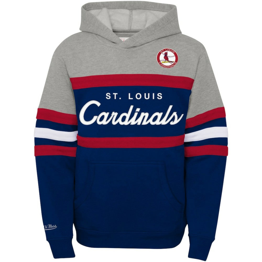 MLB St. Louis Cardinals Mitchell & Ness Youth Cooperstown Collection Head Coach Pullover Hoodie