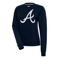 MLB Atlanta Braves Antigua Women's Victory Chenille Pullover Sweatshirt