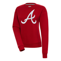 MLB Atlanta Braves Antigua Women's Victory Chenille Pullover Sweatshirt