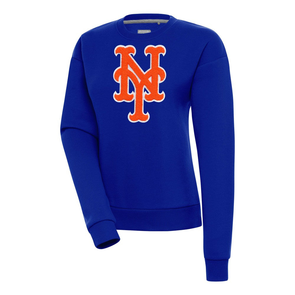MLB New York Mets Antigua Women's Victory Chenille Pullover Sweatshirt