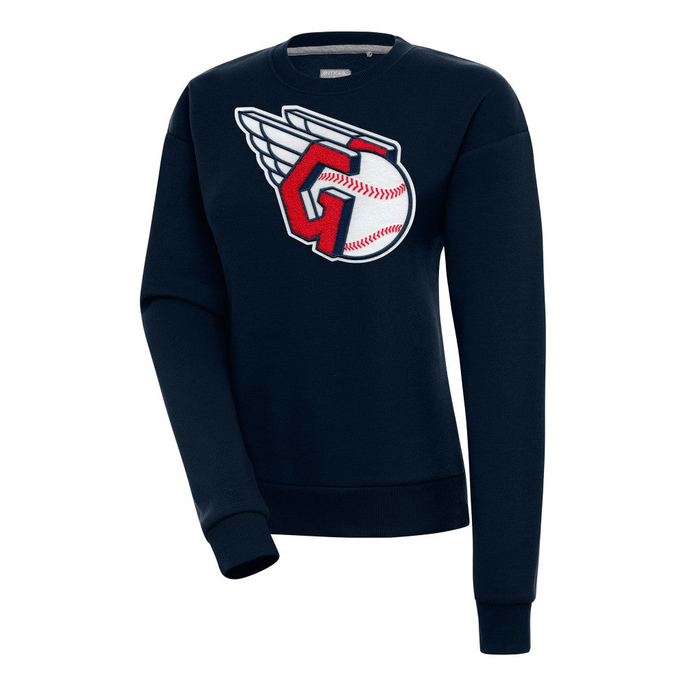 MLB Cleveland Guardians Antigua Women's Victory Chenille Pullover Sweatshirt