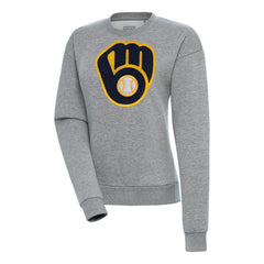 MLB Milwaukee Brewers Antigua Women's Victory Chenille Pullover Sweatshirt