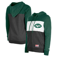 Women's Color-Block Full-Zip Hoodie - New York Jets