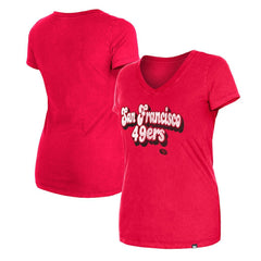 Women's Enzyme Wash Low V-Neck T-Shirt - San Francisco 49ers