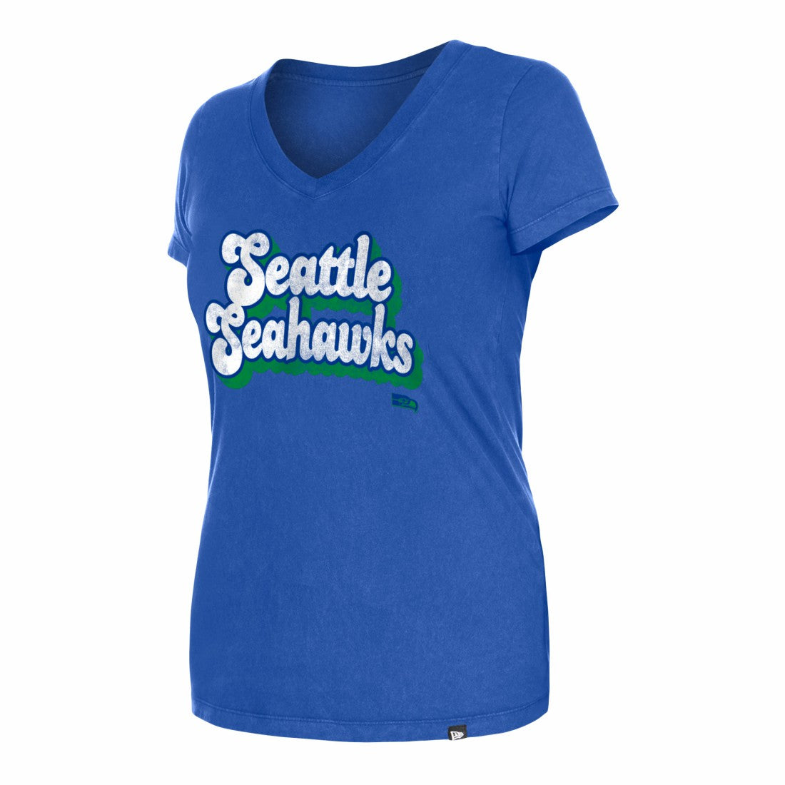 Women's Enzyme Wash Low V-Neck T-Shirt - Seattle Seahawks