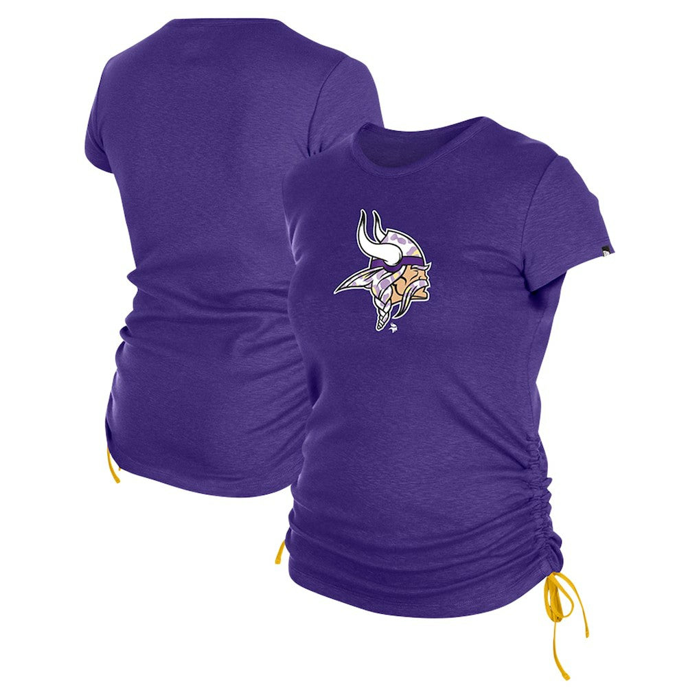 Women's Ruched Side T-Shirt - Minnesota Vikings