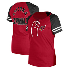 Women's Lace-Up Raglan T-Shirt - Arizona Cardinals
