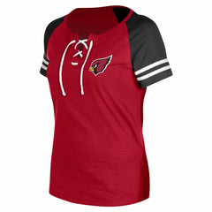 Women's Lace-Up Raglan T-Shirt - Arizona Cardinals