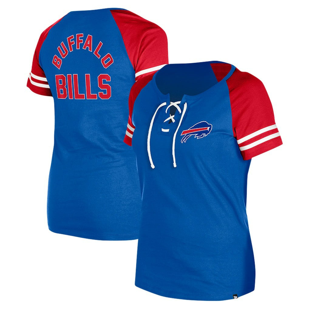 Women's Lace-Up Raglan T-Shirt - Buffalo Bills