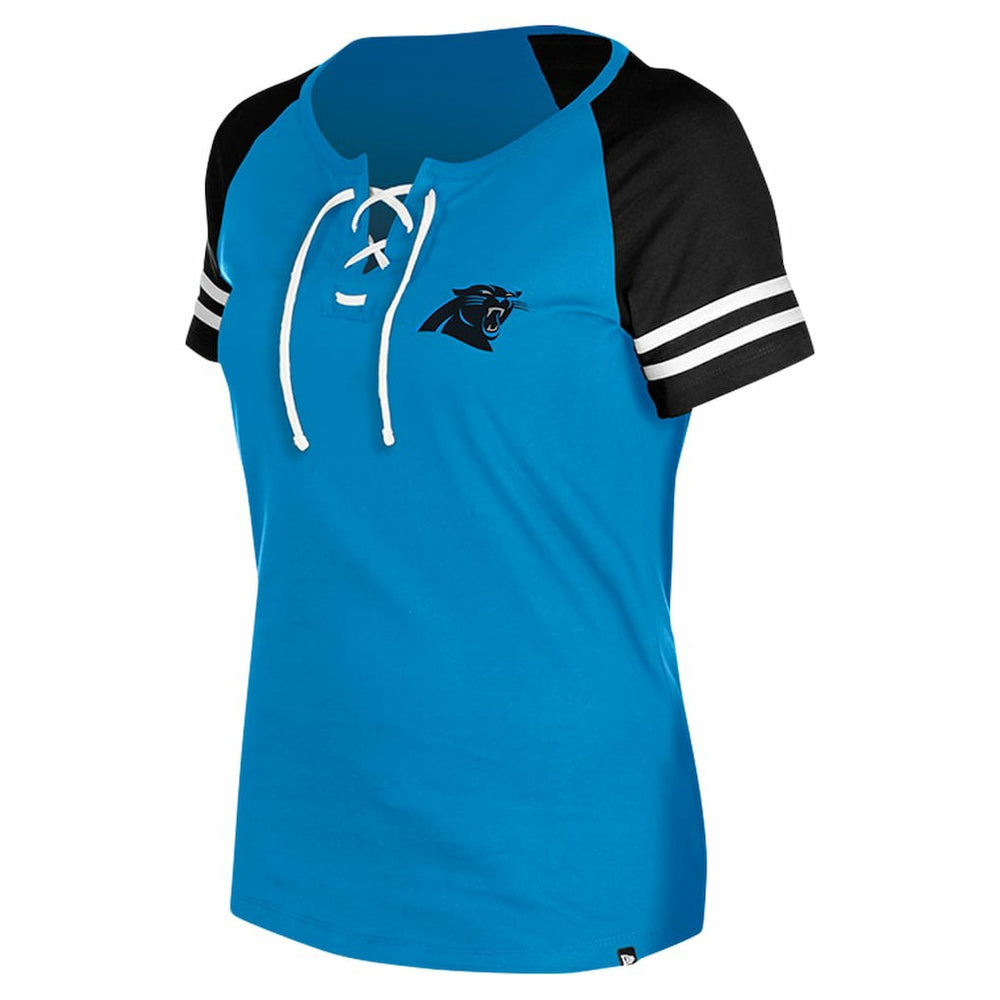 Women's Lace-Up Raglan T-Shirt - Carolina Panthers