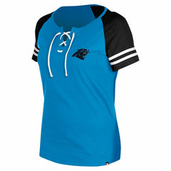 Women's Lace-Up Raglan T-Shirt - Carolina Panthers