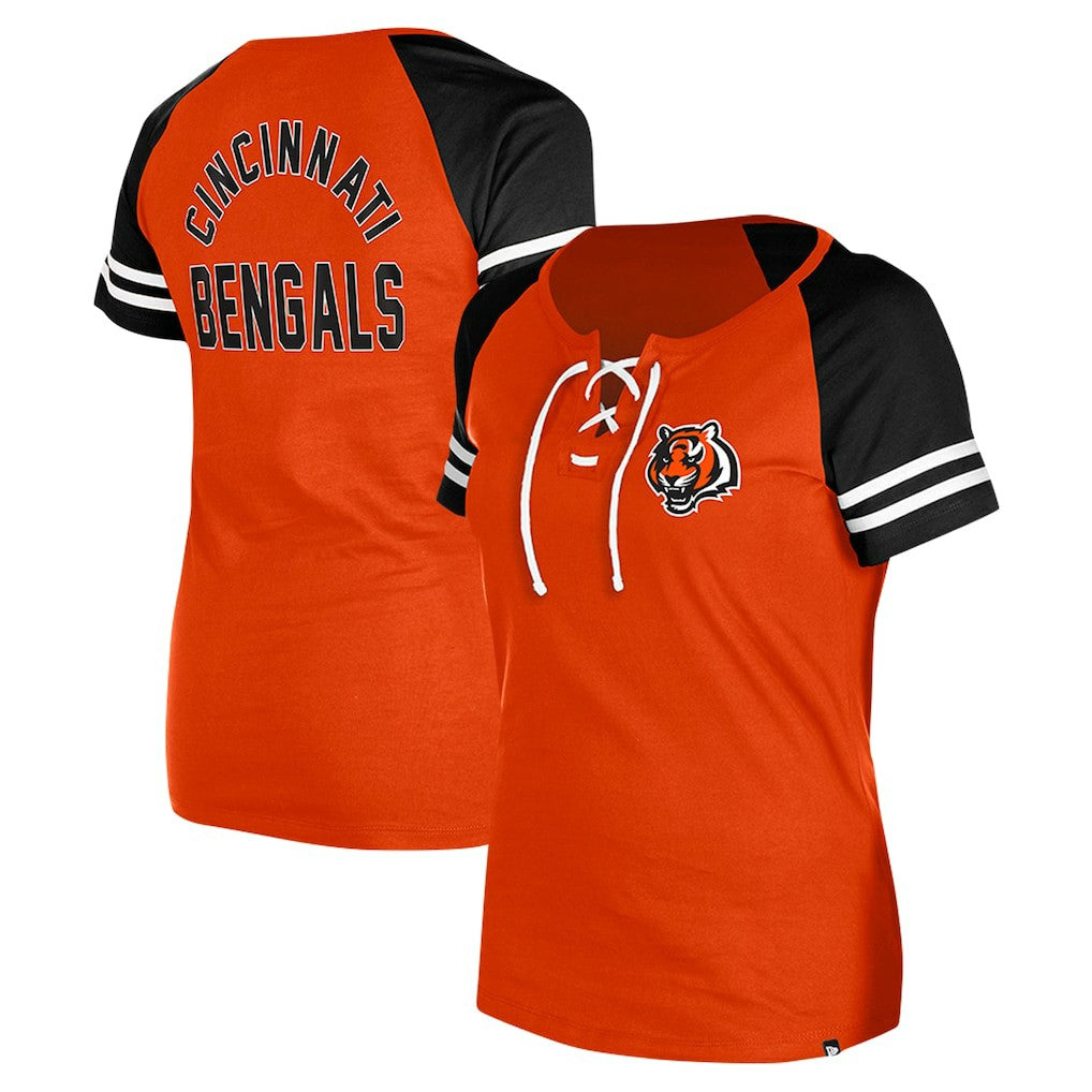 Women's Lace-Up Raglan T-Shirt - Cincinnati Bengals