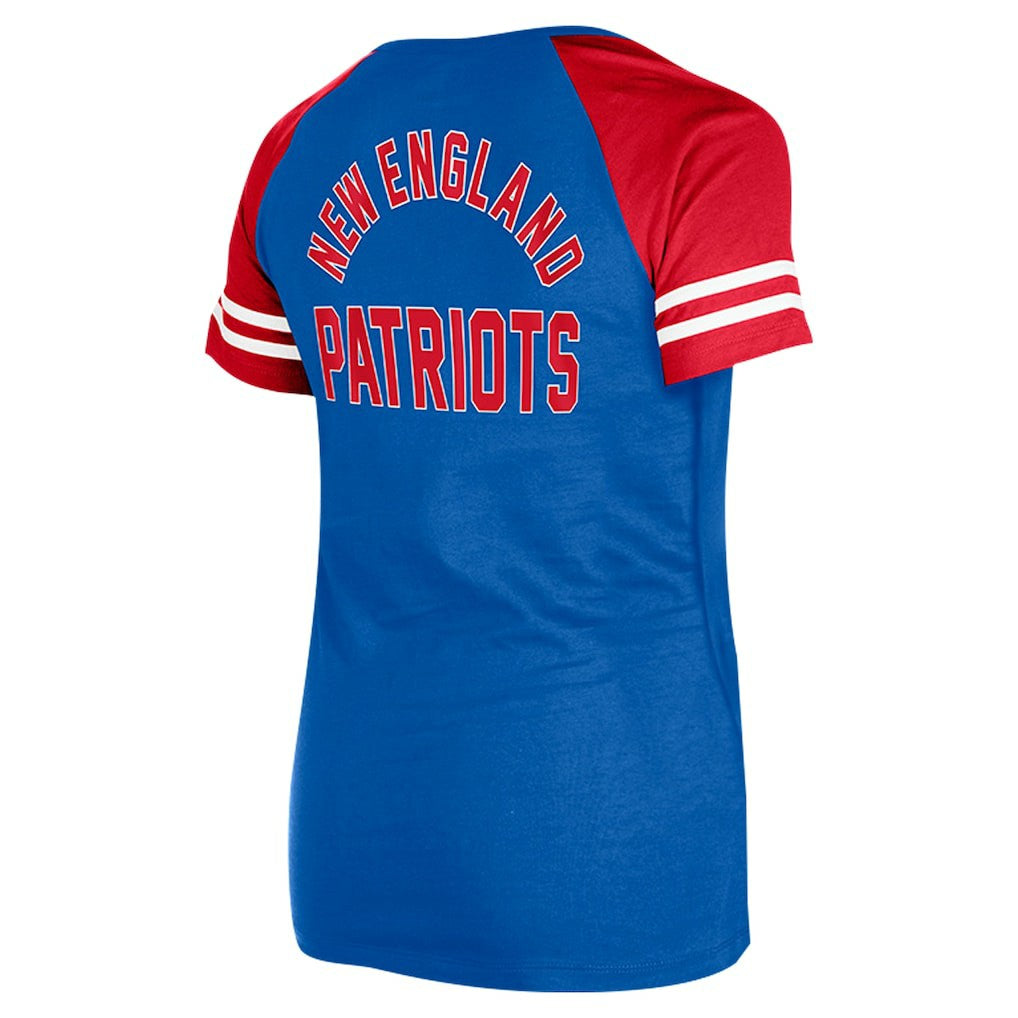 Women's Throwback Lace-Up Raglan T-Shirt - New England Patriots