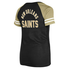 Women's Lace-Up Raglan T-Shirt - New Orleans Saints