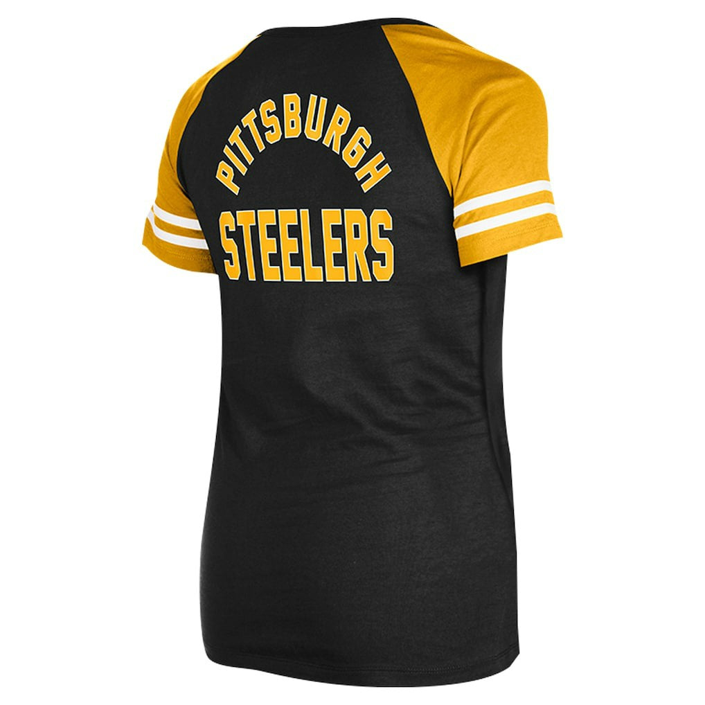 Women's Lace-Up Raglan T-Shirt - Pittsburgh Steelers