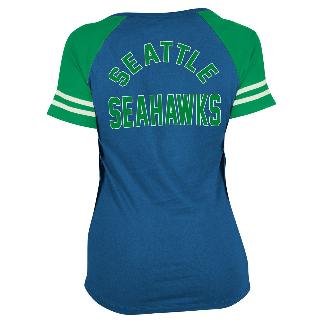 Women's Throwback Lace-Up Raglan T-Shirt - Seattle Seahawks