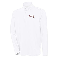 MLB Atlanta Braves Antigua Hunk Quarter-Zip Pullover Top