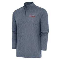 MLB Atlanta Braves Antigua Hunk Quarter-Zip Pullover Top