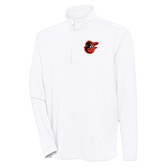 MLB Baltimore Orioles Antigua Hunk Quarter-Zip Pullover Top