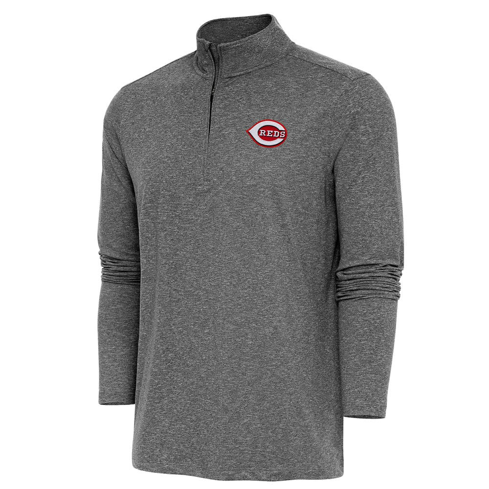 MLB Cincinnati Reds Antigua Hunk Quarter-Zip Pullover Top