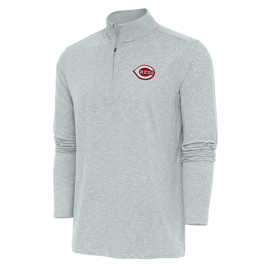MLB Cincinnati Reds Antigua Hunk Quarter-Zip Pullover Top