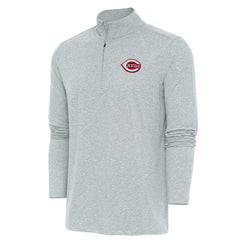 MLB Cincinnati Reds Antigua Hunk Quarter-Zip Pullover Top
