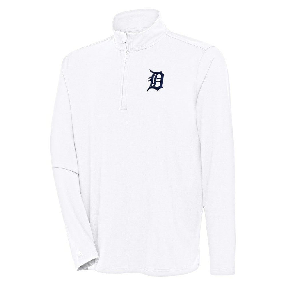 MLB Detroit Tigers Antigua Hunk Quarter-Zip Pullover Top