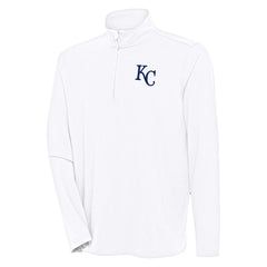 MLB Kansas City Royals Antigua Hunk Quarter-Zip Pullover Top